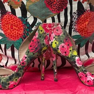 Betsey Johnson Hadly Vibrant Floral Heels